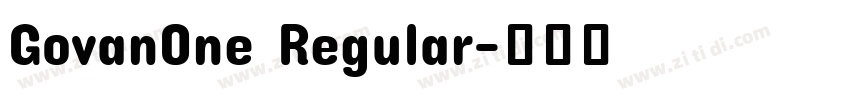 GovanOne Regular字体转换